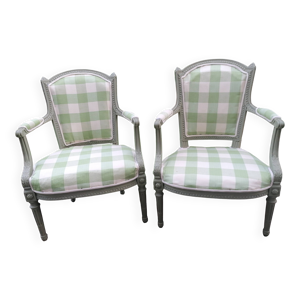 Paire de fauteuil cabriolet