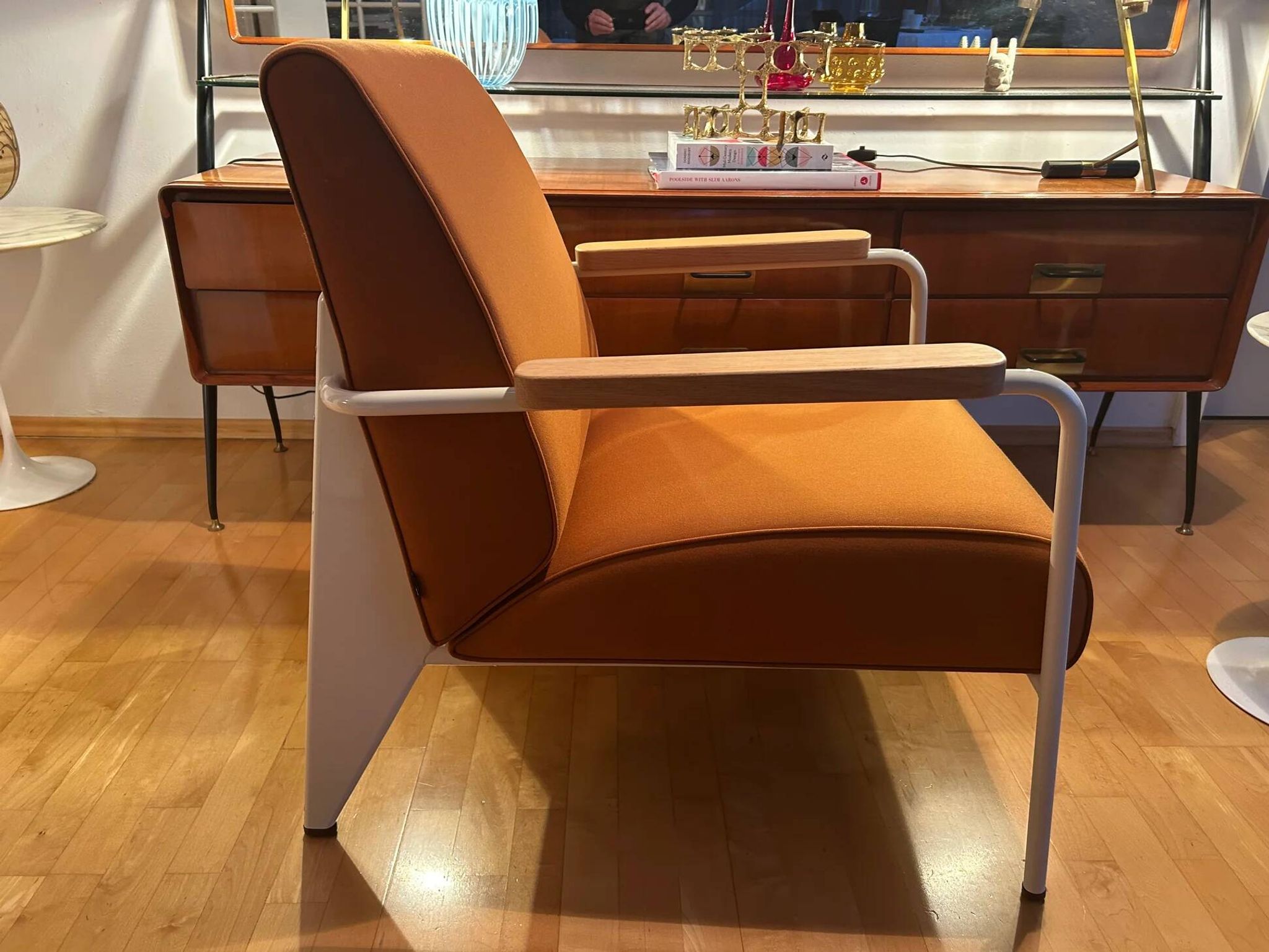 Armchair designed by Jean Prouvé in 1939, by Vitra, Switzerland.