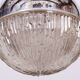 Mid-Century Chandelier in Chrome, Steel and Glass, Rewired, Italy, 1960s