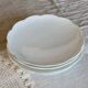 4 assiettes à dessert vintage porcelaine blanche Haviland Limoges