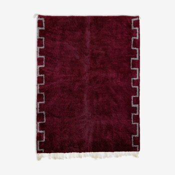 Tapis marocain moderne rouge foncé 180x240cm