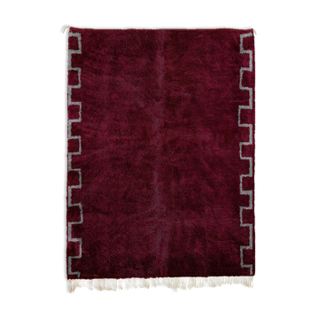 Tapis marocain moderne rouge foncé 180x240cm