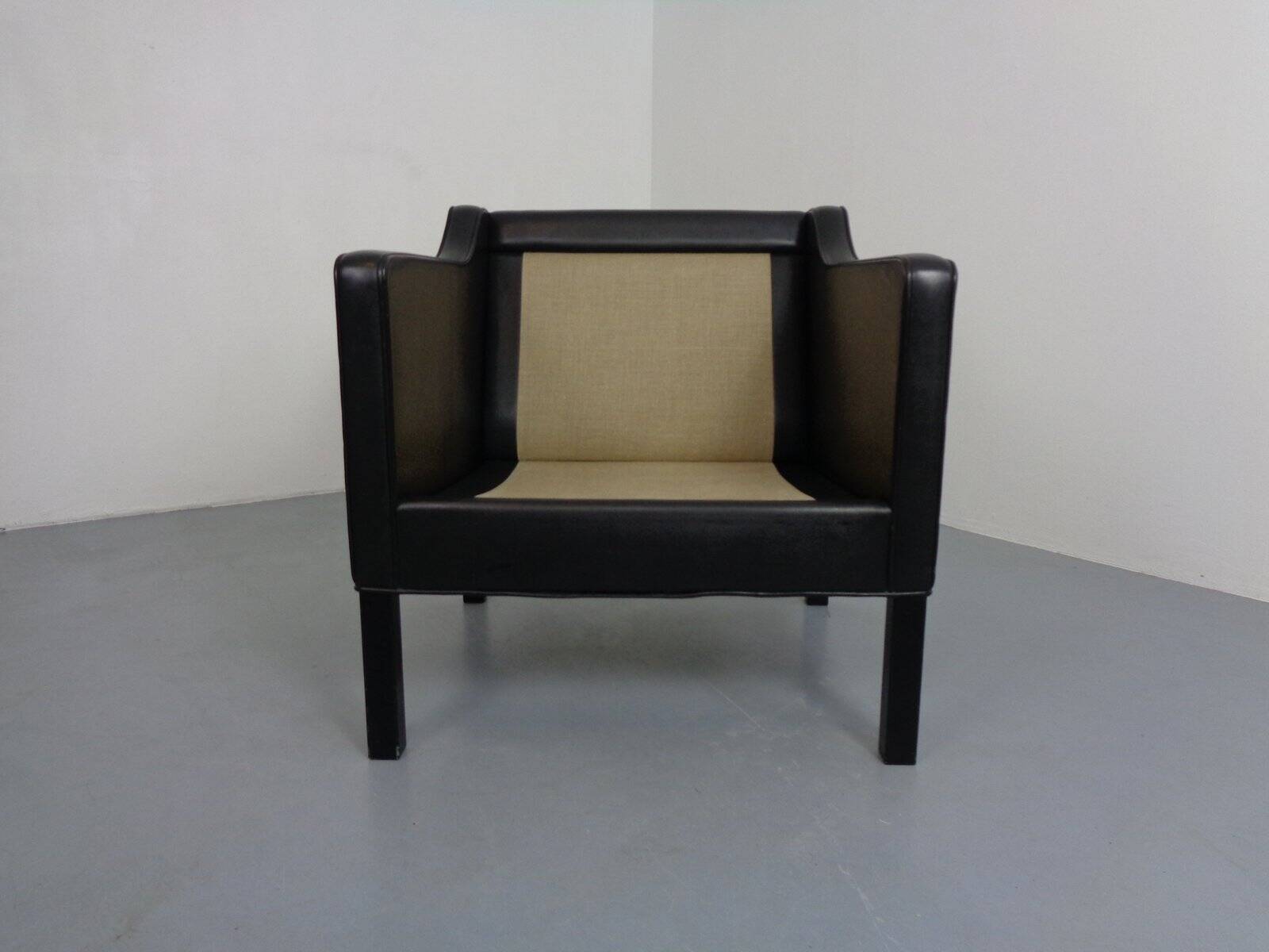 2321 Leather Armchair by Børge Mogensen for AS Fredericia Stolefabrik, Denmark, 1960s