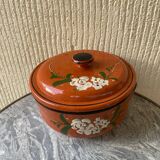 Marmite en terre cuite traditionnelle peinte a la main