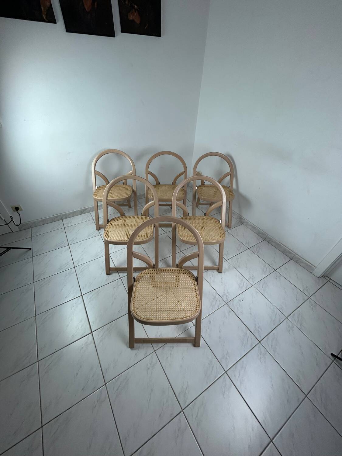 6x vintage foldable chair Gigi Sabadin model Arca
