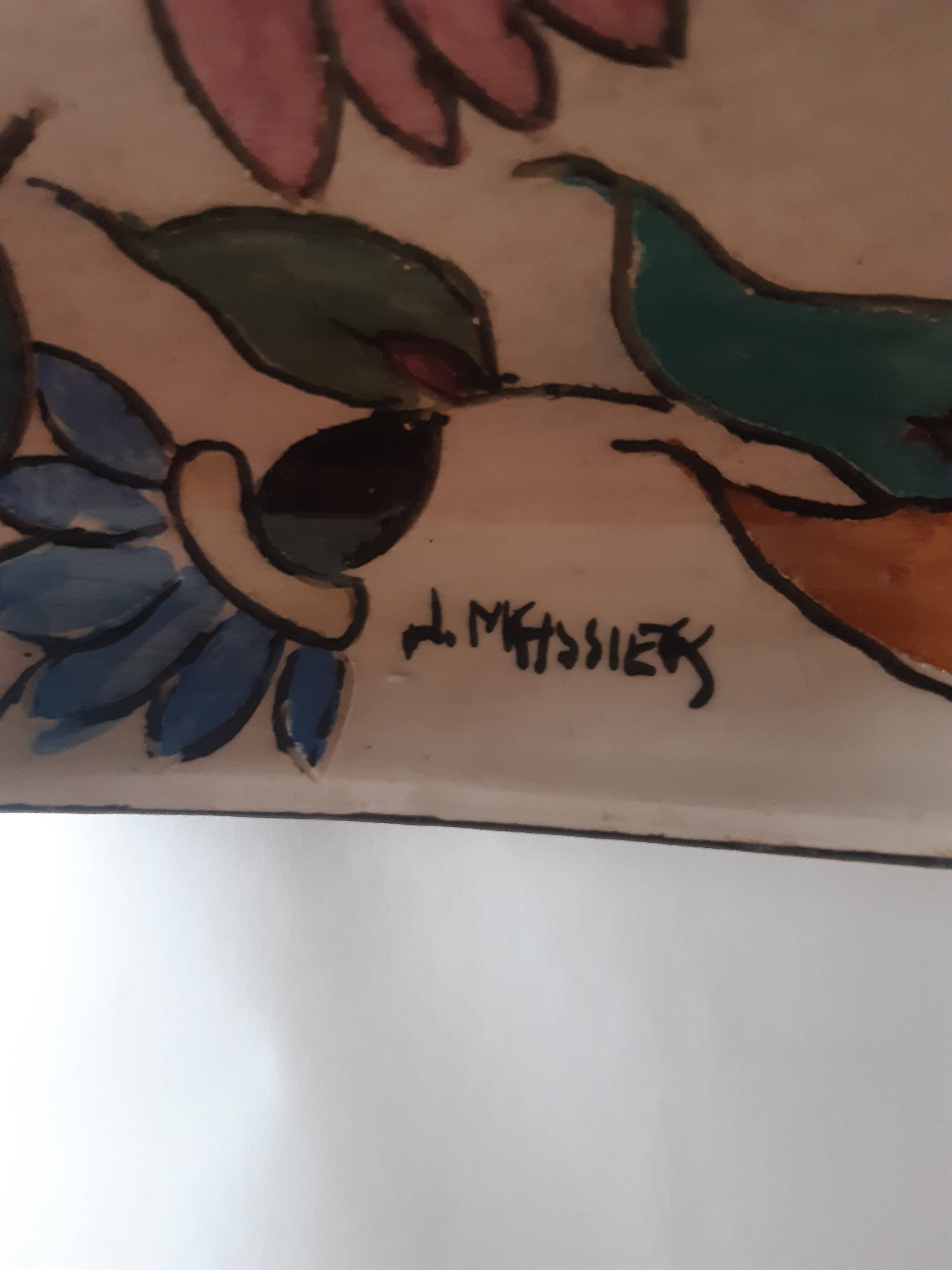 Large ceramic dish from Vallauris signed Jérôme Massier