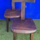 Paire de chaises rustiques en T, orme massif Aranjou,