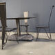 Hand crafted steel and stone dining set, 1970s