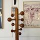 Pine coat rack with 10 hooks, 1970s.