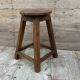 Tabouret d'atelier en teck massif