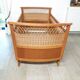 Children's bed gilded wood and rattan 60s