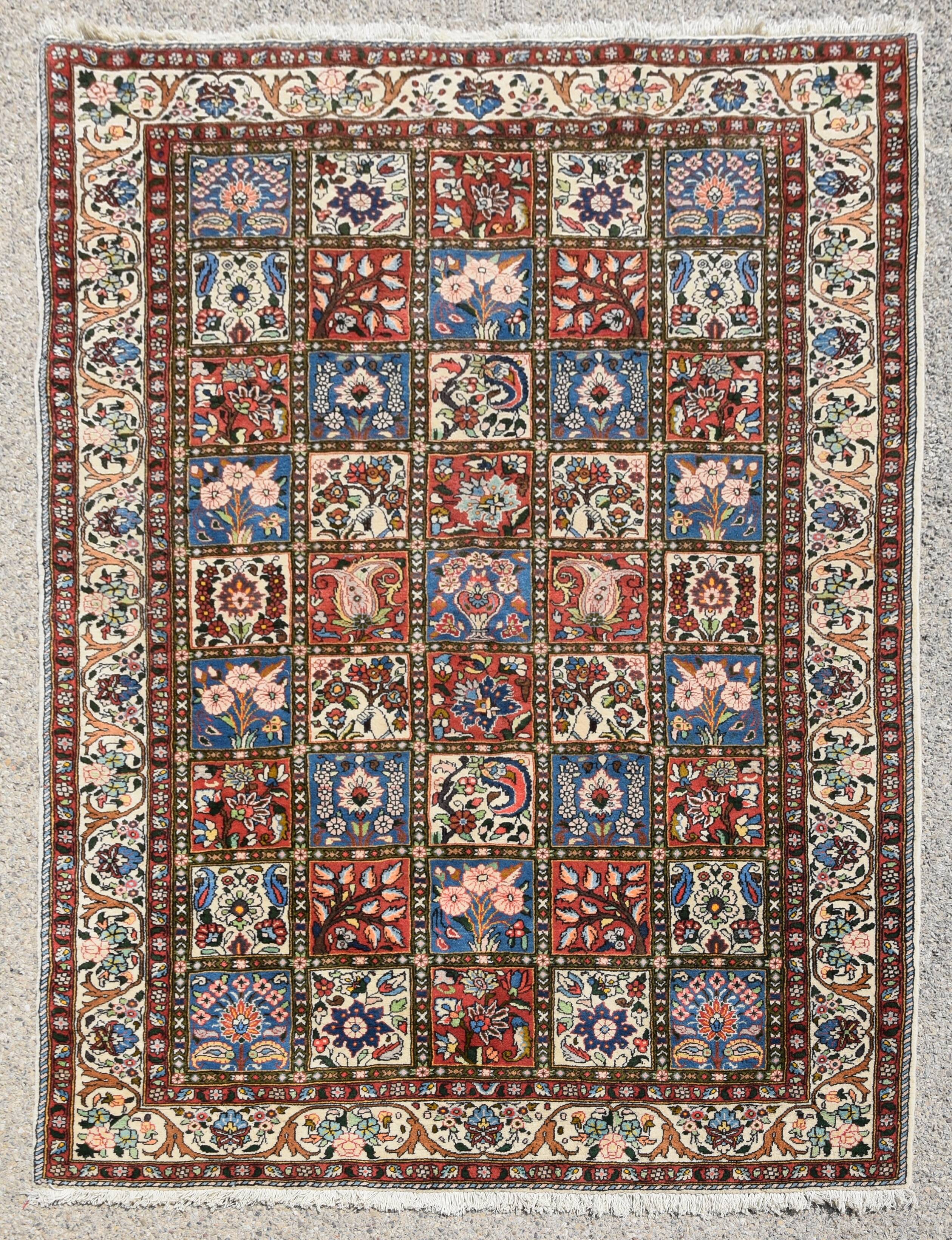 Oriental Persian Rug Iran Bakthiar Chaleshotor: 1.60 X 2.40 Meters