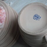 Service à café rose poudré 52 pièces 1930