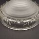 Signed EZAN France Frosted & Clear Glass Icicle Shades - Art Deco Lighting