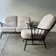 Vintage Mid-Century Ercol Windsor 2 seat sofa and armchair set