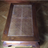 Table basse bois cannage