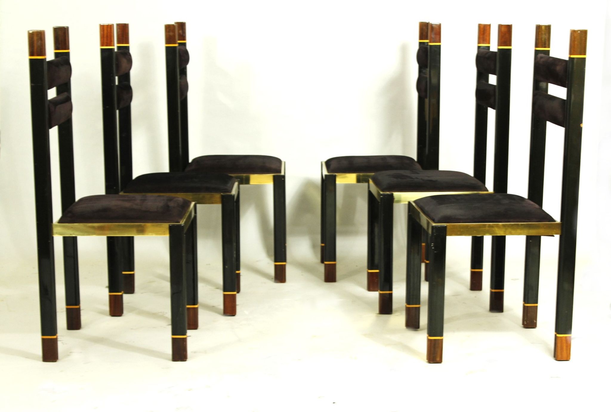 Set of 6 Chairs by Paolo Barracchia for Roman Deco, 1978