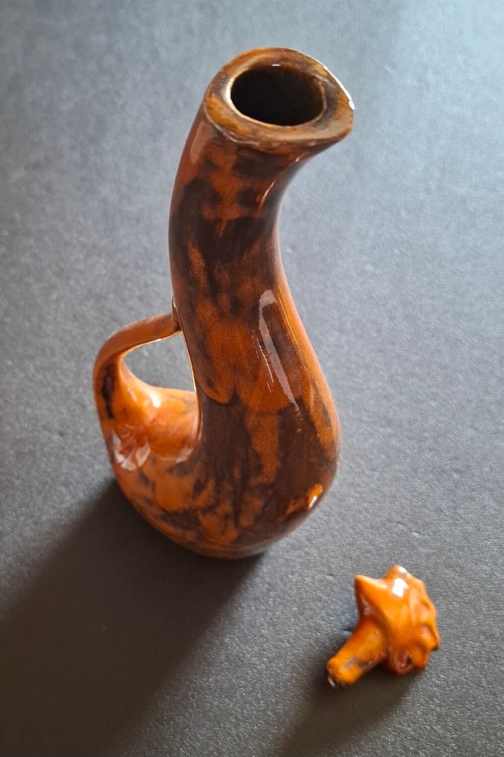 Vintage ceramic goat carafe