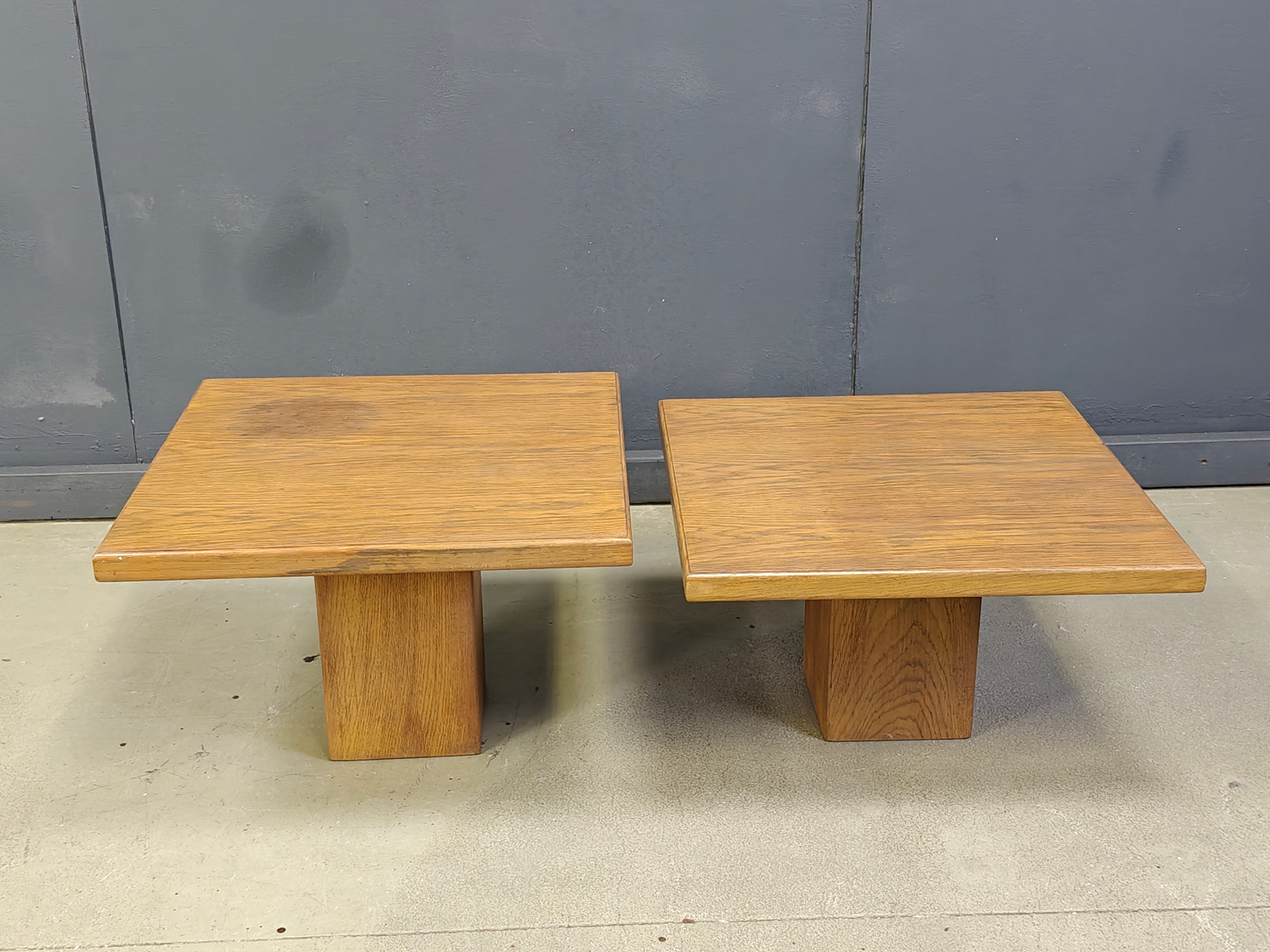 Pair of vintage wooden coffee or side tables, 1960s