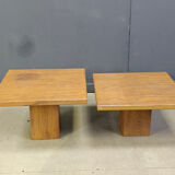 Pair of vintage wooden coffee or side tables, 1960s