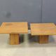 Pair of vintage wooden coffee tables from the 1960s.