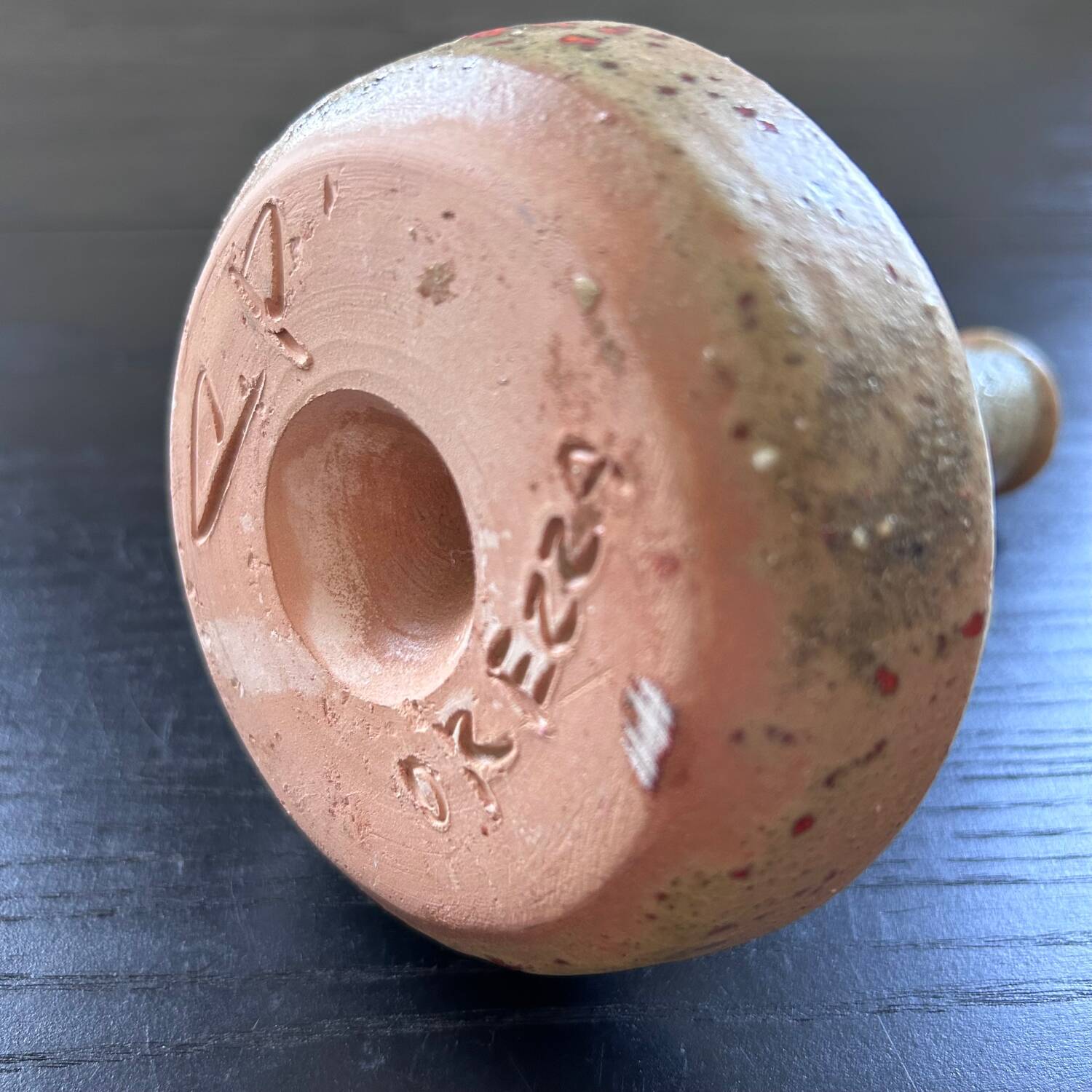 Pyrite stoneware candle holder