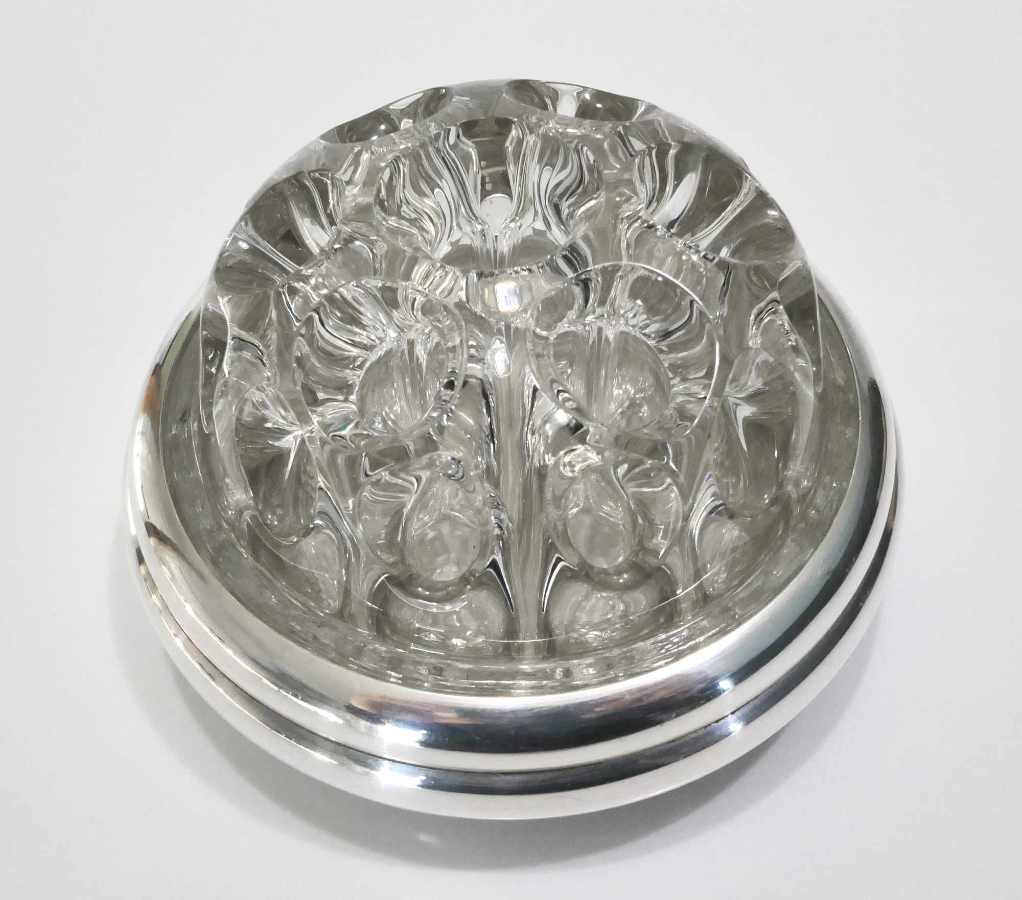 Pique flowers or wears silver metal pen Christofle Gallia