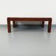 Table basse rectangulaire vintage en orme et loupe d’orme des années 70
