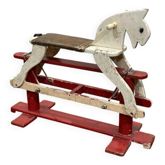 1950s wooden English rocking horse