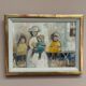 Original Swedish Oil on Canvas – “Familj” by Pia Hesselmark‑Campbell