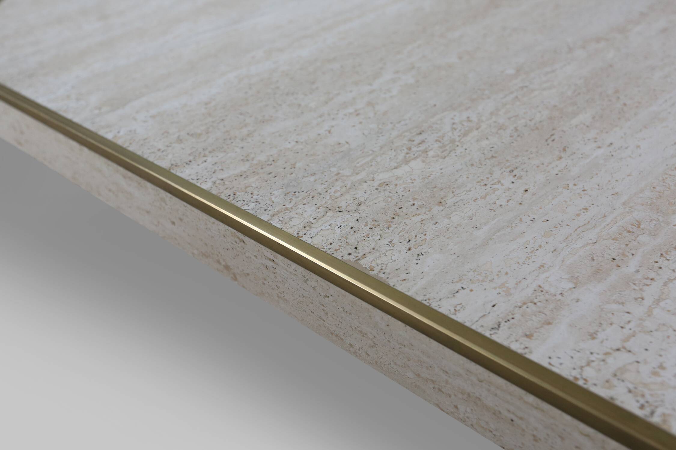 Table Basse Willy Rizzo Travertin 1970