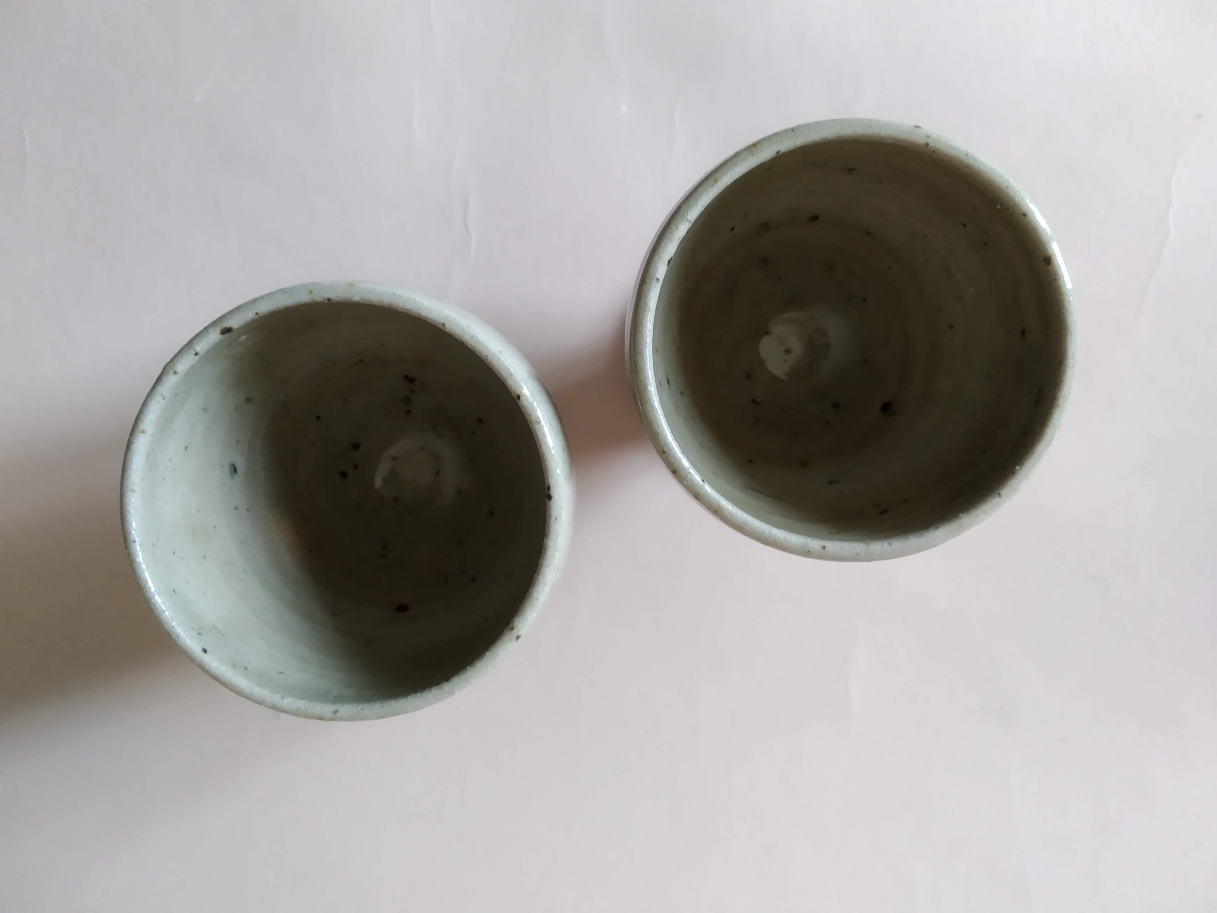 2 cups or mazagrans sandstone Jacques Migeon La Borne 60s