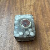 West German pottery box, fat lava WGP from the mid-century with lid, 1960s.