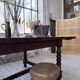 Solid oak table 1900 drapery style XL 280cm with extensions