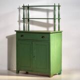 Ancien meuble de cuisine vert émeraude (vers 1920)