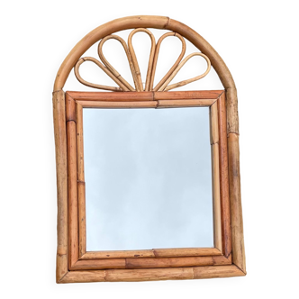 Bamboo & rattan mirror