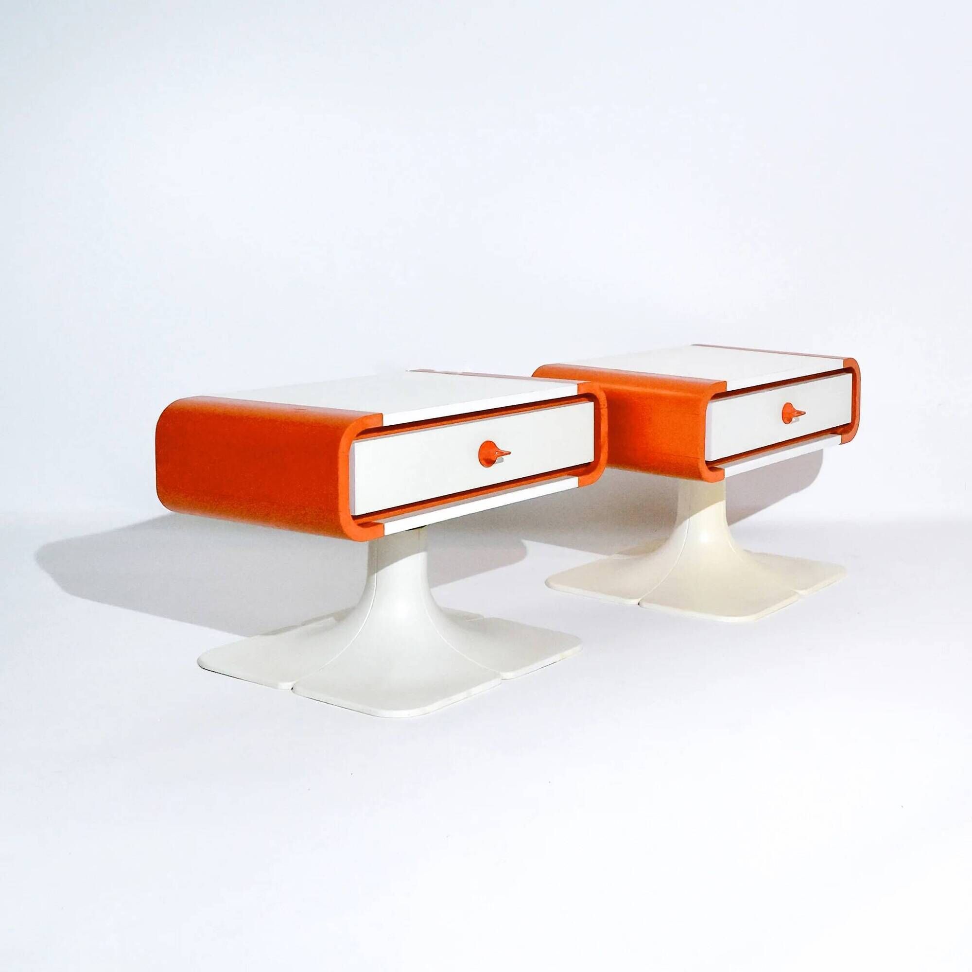 Space Age vintage side table by Christian Adam, France, 1970s.
