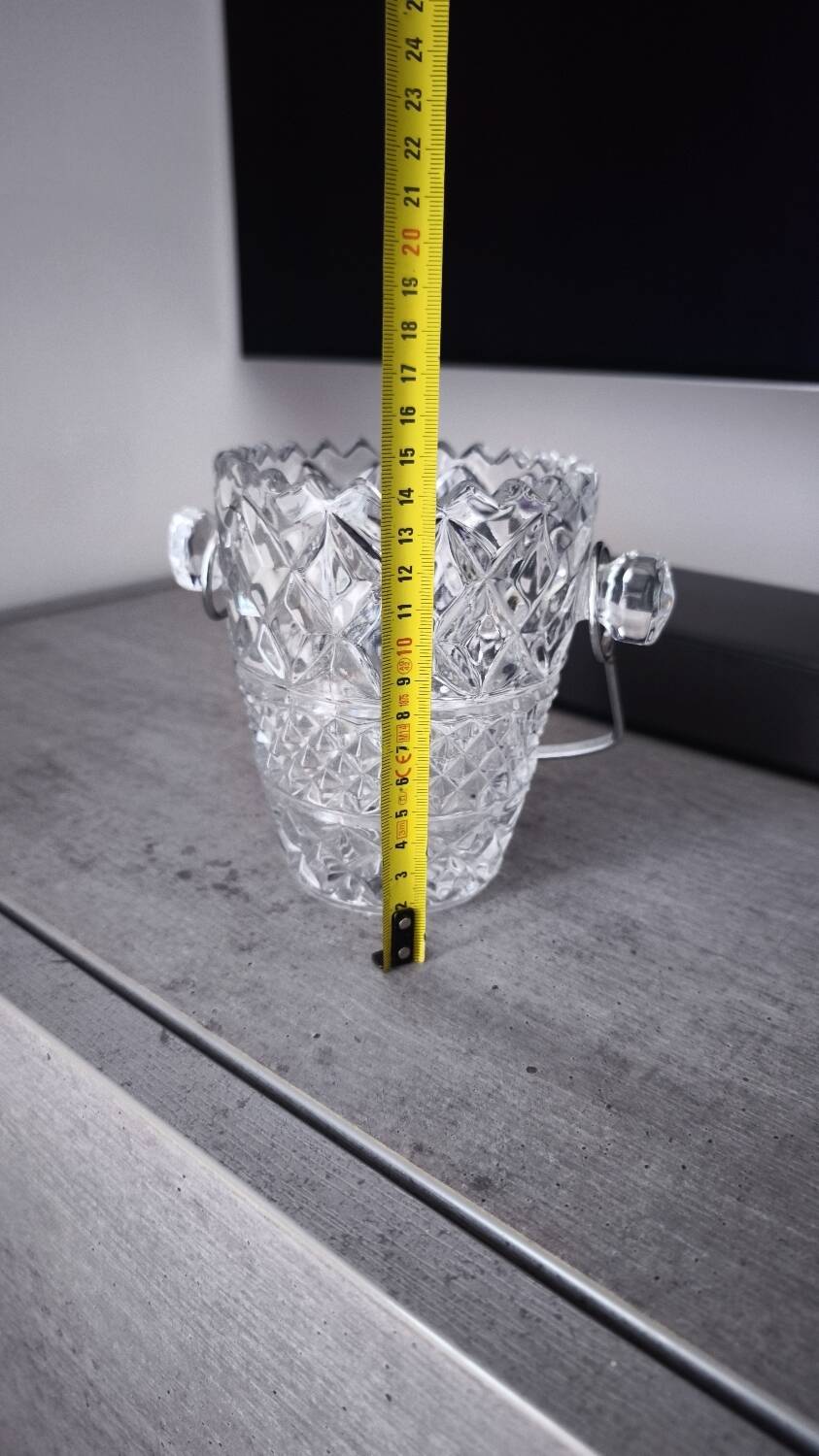 Vintage crystal ice bucket