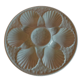 Assiette à huîtres en faïence blanche de Longchamp