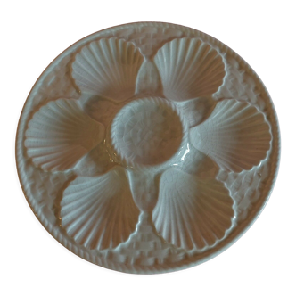Longchamp white earthenware oyster plate