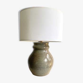 Lampe céramique, câble tissu neuf 2 M, abat-jour coton