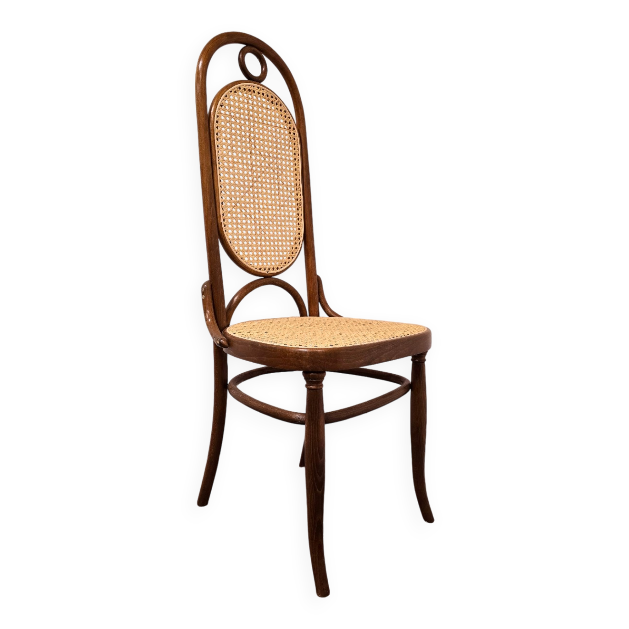 Chaises de salle à manger, bois courbé, M 17, dossier haut, 1 sur 4