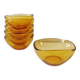 Lot de 6 coupelles Vereco ambré