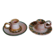 Duo of 50s ceramic hand candle holders