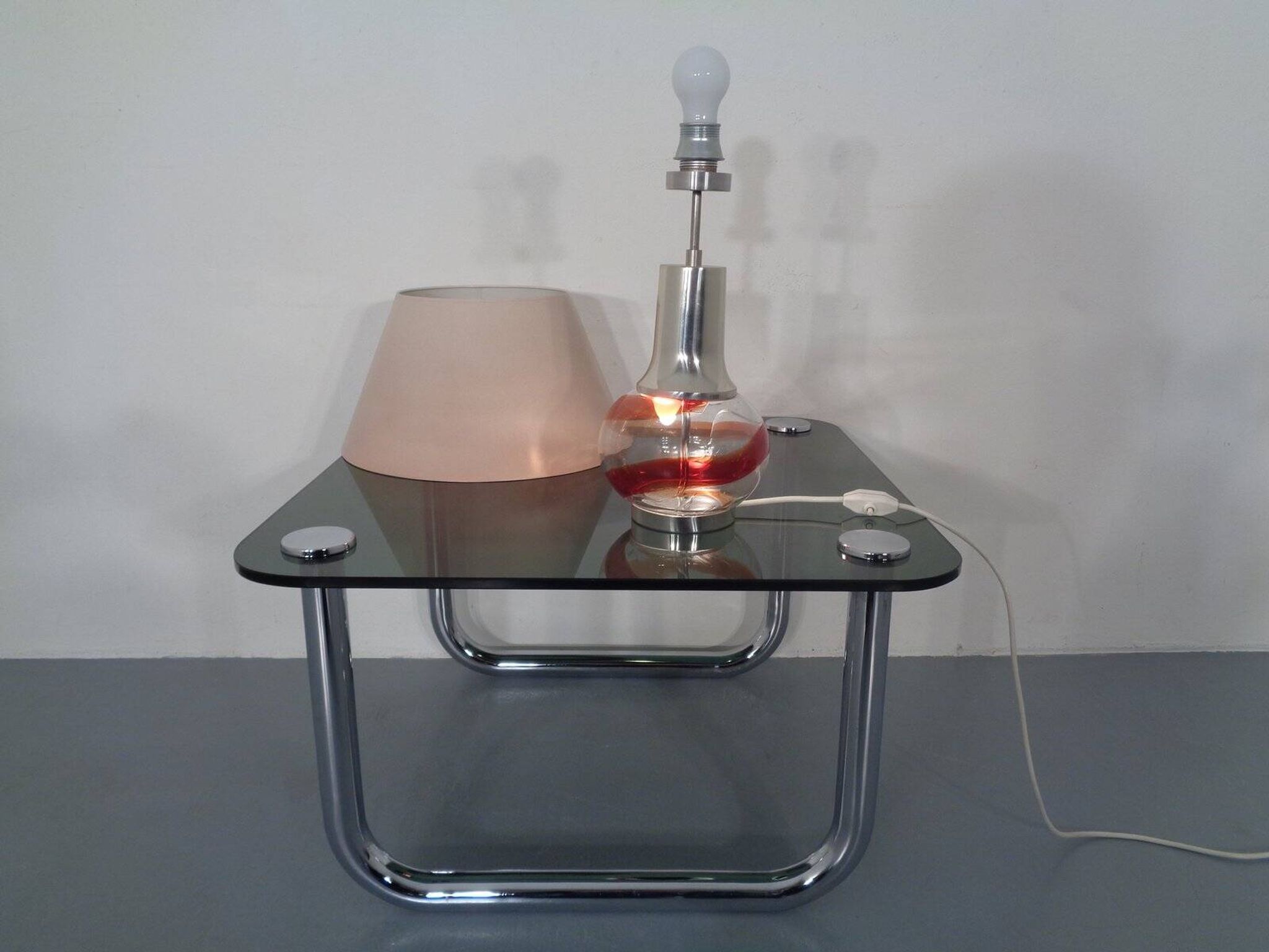 Italian Glass Floor Lamp, 1970s