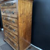 Restoration Style Walnut Veneer Chest of Drawers