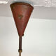 Brutalist pendant lamp, hand-hammered copper, E.S Horn Aalestrup, Denmark 1950-60