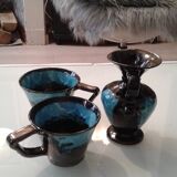 Vallauris cup and vase set