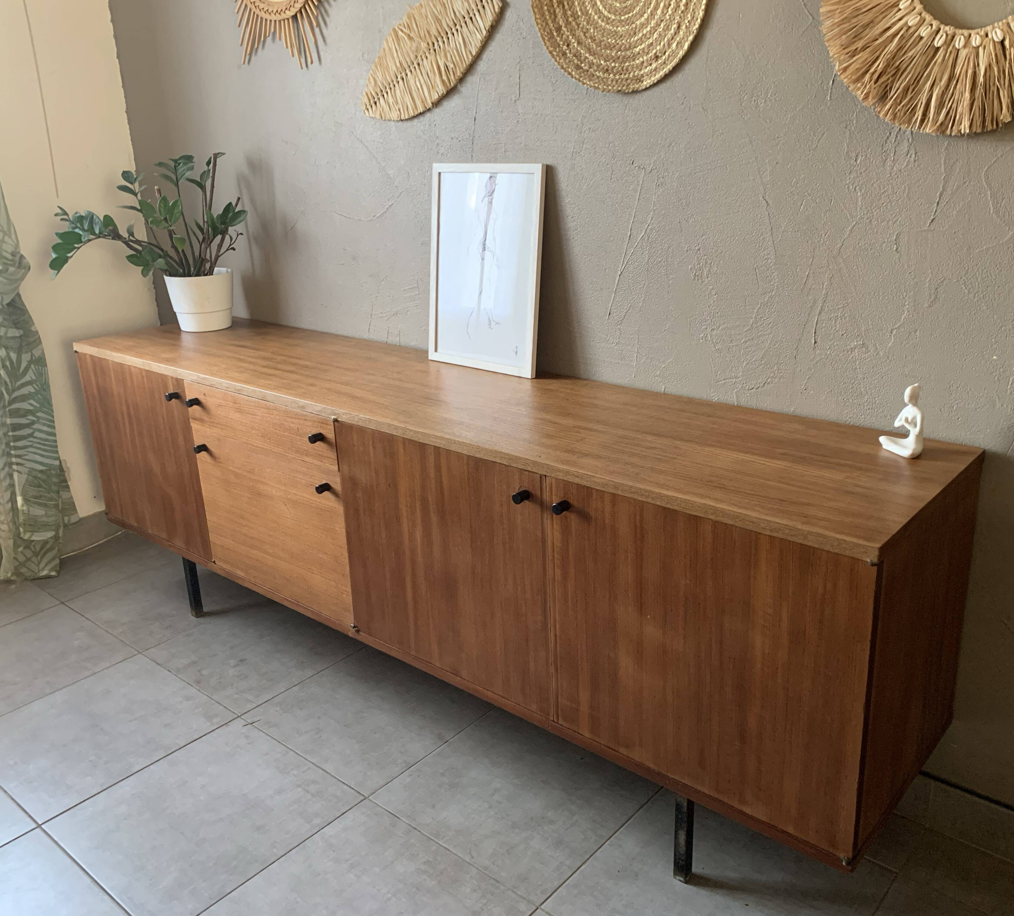 Vintage Scandinavian teak sideboard from the 60s