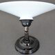 White and black articulated wall lamp, opaline, bakelite and porcelain